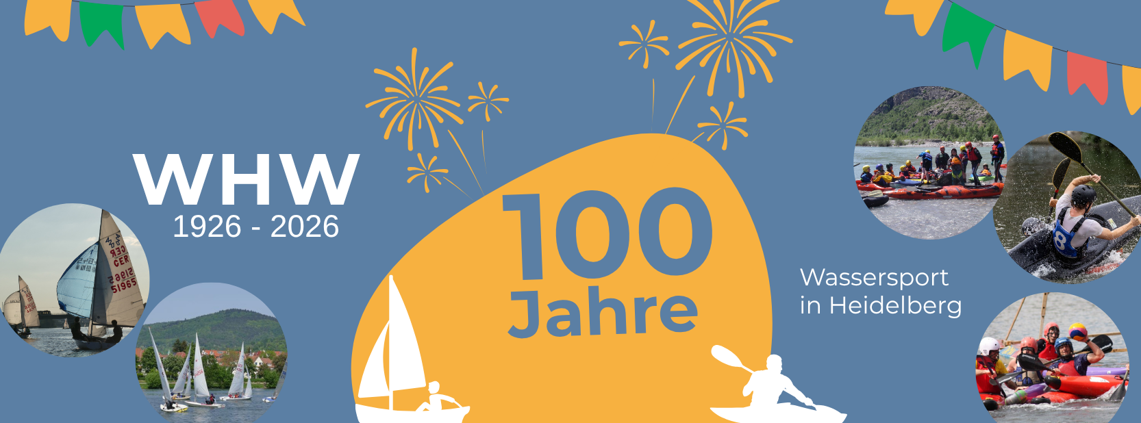 100 Jahre WHW- Feiern Sie mit uns und lernen Sie Wassersport in Heidelberg kennen.