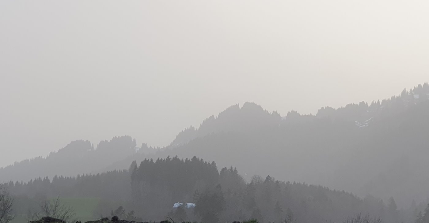 Sahara-Wüstenstaub im Allgäu.