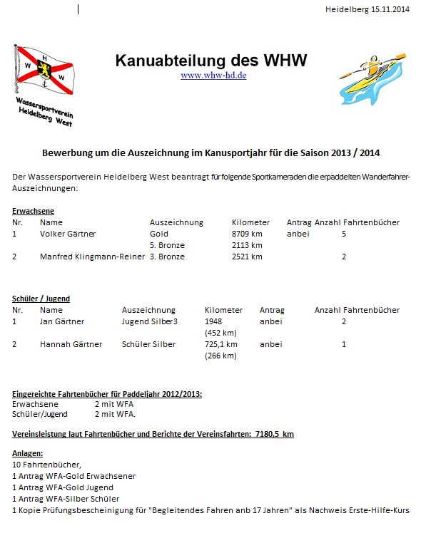 Vereinsmeldung 2013 2014